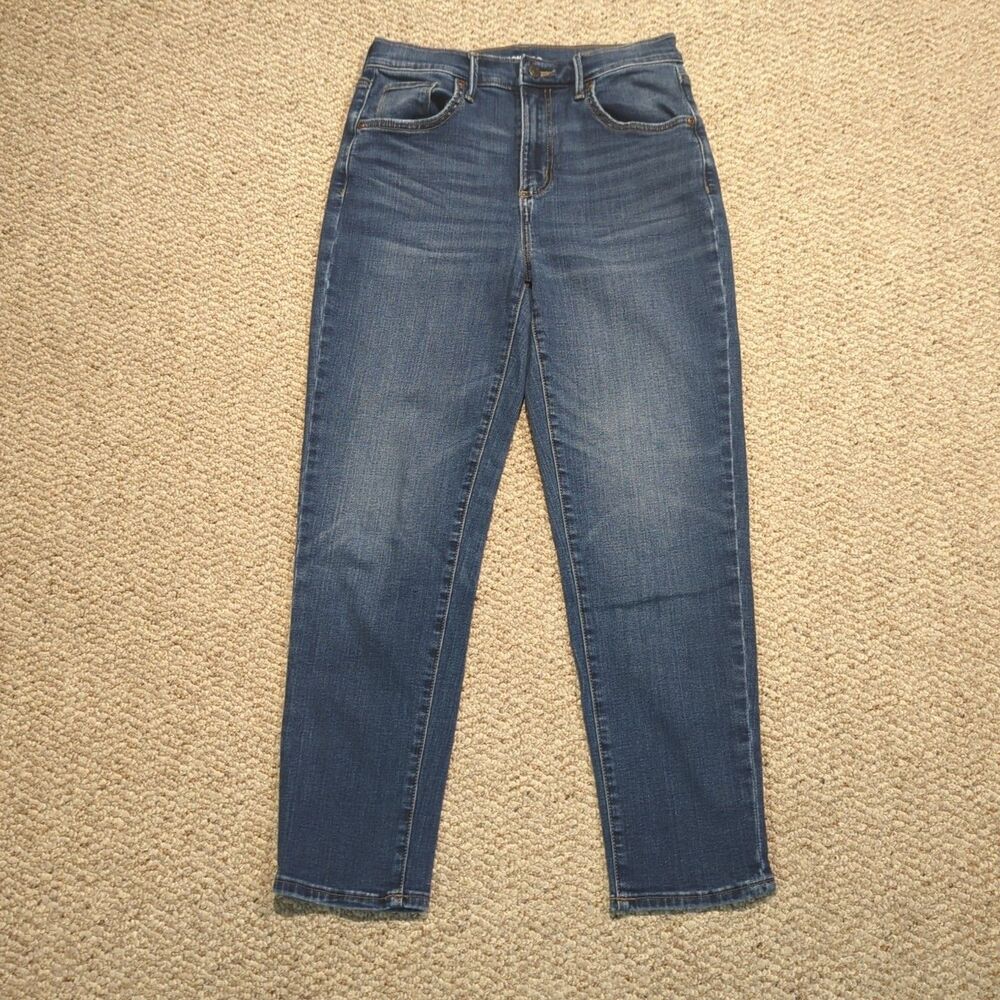 Sonoma Boyfriend Jeans Womens 4 Blue Denim Medium Wash Button 5-Pocket